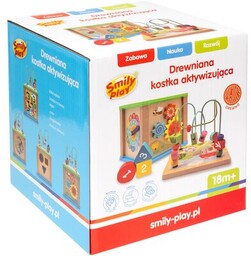 SMILY PLAY Zabawka edukacyjna Drewniana kostka aktywizująca 5w1