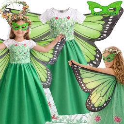 Strój Pani Wiosna Dzień Wiosny Sukienka Skrzydła Motyla