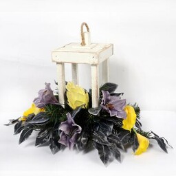 Drewniana latarnia dekorowana 30 x 60 cm LD-DEKOR3