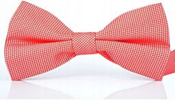 Mucha muszka elegancka różowa pomarańczowa męska