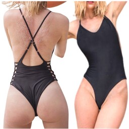 STRÓJ KĄPIELOWY SAPPHIRE JEDNOCZĘŚCIOWY MONOKINI KOSTIUM CZARNY SEXI