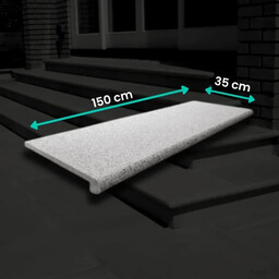 Schodek Granitowy Płomieniowany G603 150x35x2+2 stopnica Bullnose
