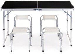 Modernhome Stolik turystyczny stół składany zestaw 4 krzesła