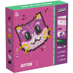 PLUS-PLUS Klocki plastikowe Puzzle by number Kot 014-3960
