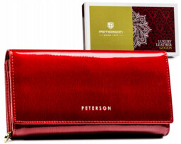 Portfel skórzany Peterson [DH] PTN 42100-SH czerwony