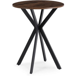 Elior Okrągły stół rustykalny dąb + czarny 60cm