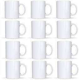 12x Kubek Ceramiczny do Sublimacji 300ml Biały Kubek