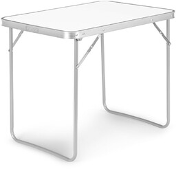 Modernhome Stolik turystyczny stół piknikowy składany 80x60cm biały