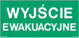AA001 WYJŚCIE EWAKUACYJNE, FS - FOLIA SAMOPRZYLEPNA FOTOLUMINESCENCYJNA;