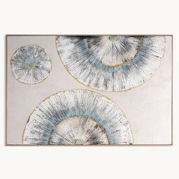 Eurofirany Obraz 661b 82x122 popielaty niebieski abstrakcja ręcznie