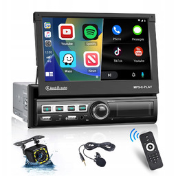 Radio Samochodowe Hikity Wysuwany Ekran Dotykowy Bluetooth+ Kamera