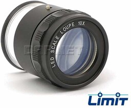 Limit Lupa z podświetleniem LED powiększenie 10X długość