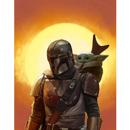 PUZZLE STAR WARS Mandalorian Baby Yoda + IMIĘ