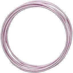 Vaessen Creative Drut aluminiowy, różowy, 3 mm x