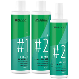 Indola Repair, zestaw regenerujący do włosów, szampon +