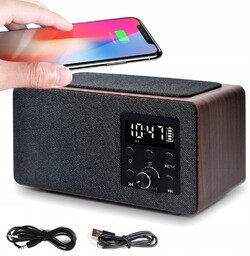 Radiobudzik Bluetooth Z Ładowarką Indukcyjną Manta Radioodtwarzacz RDI910WC