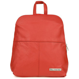 Plecak damski czerwony skórzany Beltimore 021