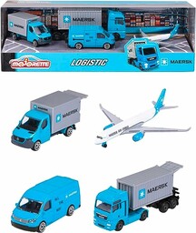 Majorette 212057290 Maersk, 4 pak - w zestawie