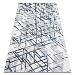 Dywan AKRYL VALS 8381 Linie przestrzenny 3D niebieski