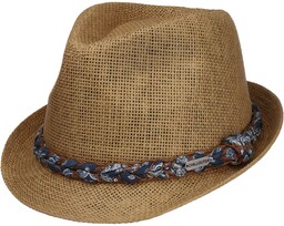 Labasa Trilby Straw Hat by Chillouts, naturalny-brązowy, L/XL