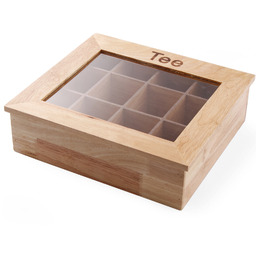 Pudełko Ekspozytor na herbatę drewniane 30x28cm Hendi