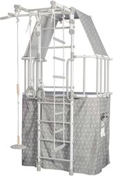 drabinka gimnastyczna z domkiem Indigo Pastel biały