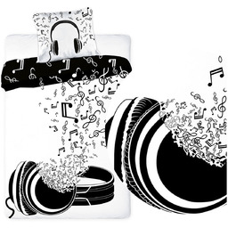 Pościel Młodzieżowa nr 301 Music 140x200NP 2 części