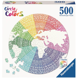 Ravensburger, puzzle, Paleta kolorów, Mandala, 500 el.
