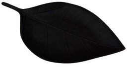 Patera Talerz Taca Dekoracja Duży Liść Realny Czarny