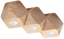 Sollux Drewniana lampa sufitowa SL.1010 geometryczna do salonu