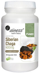 Aliness Siberian Chaga ekstrakt 400 mg, 90 kapsułek