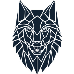 Diamond Cut Wolf szablon wilk mozaika na ścianę