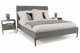 Łóżko tapicerowane SF1034 160x200 Welur Szary #53