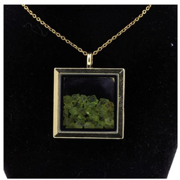 Naszyjnik z surowego oliwinu - ABIJOUX - Model