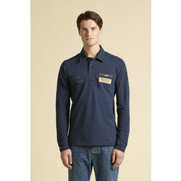 Aeronautica Militare Męska koszulka polo w kolorze granatowym