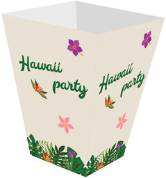 Pudełka na popcorn Hawaii Party - 6 szt.