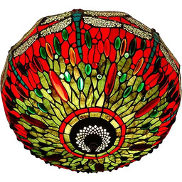 World Art TW60539 lampa sufitowa dragonfly w szkle