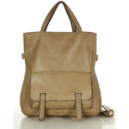 Torebka plecak 2w1 skórzany MARCO MAZZINI beż taupe