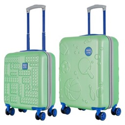 SEMI LINE Zestaw walizek T5890-0 44.5/54.5 cm Zielono-niebieski