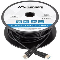 Kabel HDMI 2.1, 8K, aktywny światłowodowy, długość 20m