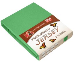 Prześcieradło jersey z gumką 120x200 zielone groszkowe P15-120
