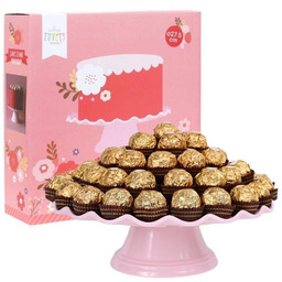 Mała Patera Tortowa Fala Różowa