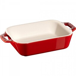 Staub Prostokątny Półmisek Ceramiczny 400 Ml, Czerwony Cooking