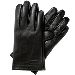 Rękawiczki męskie skórzane ocieplane czarne