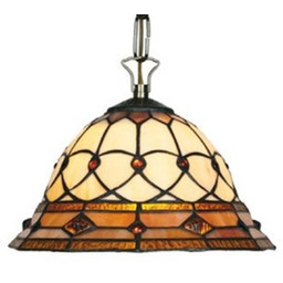 Artistar Lampa wisząca tiffany ANTHEA, możliwość ściemniania, brązowy