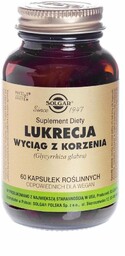 Suplement diety, SOLGAR Lukrecja wyciąg z korzenia, 60