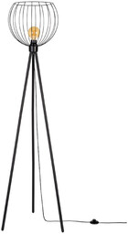 Lampa podłogowa Coop 1xE27 maks. 40W czarny metal/czarny