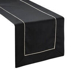 Eurofirany Obrus bieżnik 40x180 Dorita czarny ze srebrną