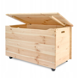 Kufer drewniany skrzynia ogrodowa drewniana zabawki zamykana