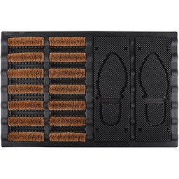 Esschert Design Wycieraczka szczotka do butów kokos/guma, włókno